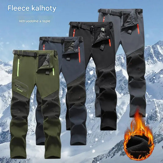 🏃♂️【S–5XL】2026 Nové pánské outdoorové kalhoty na podzim a zimu - teplé, fleecové, nepromokavé a větruodolné