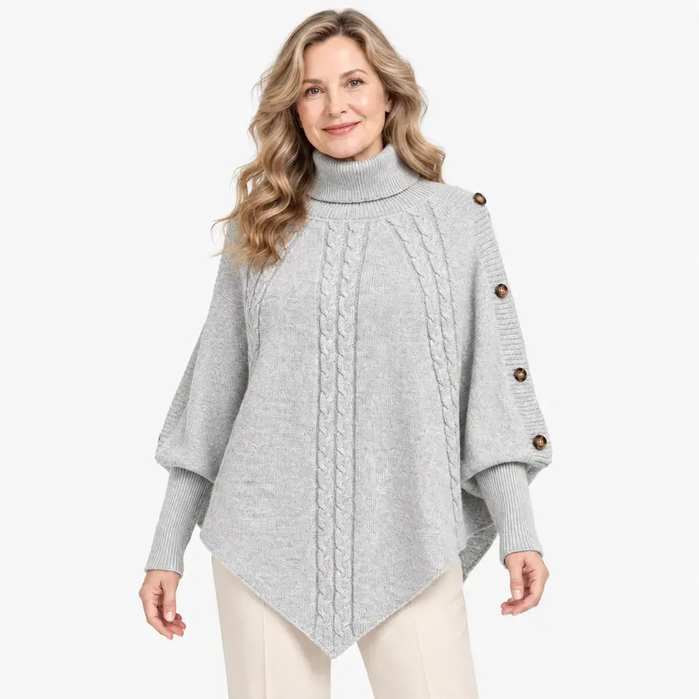 【S–3XL】🔥 Absolutní hit pro podzimní a zimní sezónu! Tato teplá pletená pelerína snadno zakryje nedokonalosti postavy. ✨