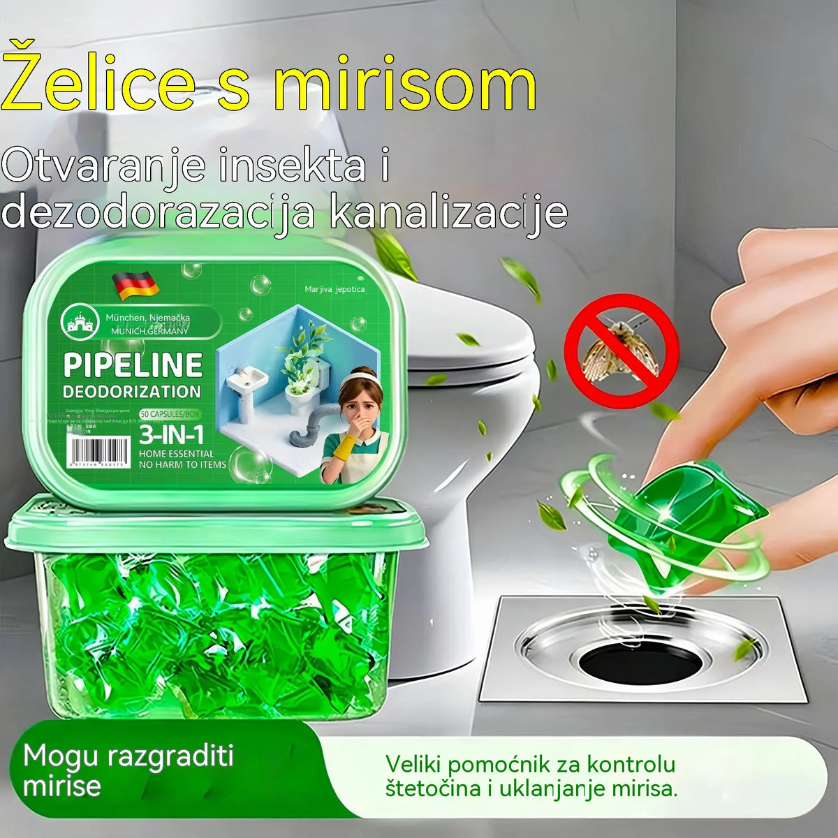 ✨🚿 Kup 1, dostaneš 2 zdarma = 150 kapslí 🎉 Biologické enzymy pomáhají bojovat proti nepříjemným pachům