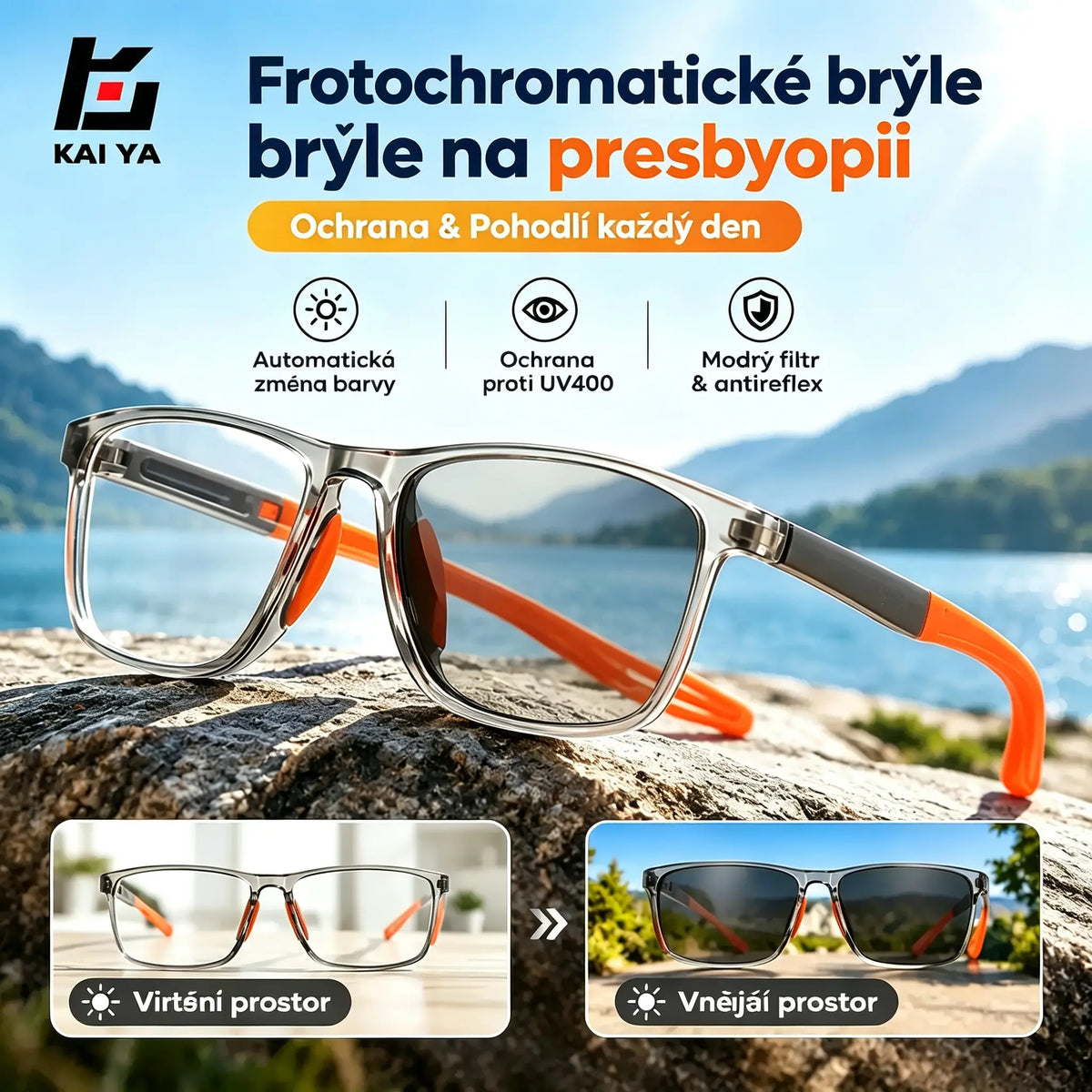 🕶️ Gafas de lectura fotocromáticas, ultraligeras y de alta definición, diseñadas especialmente para personas mayores.