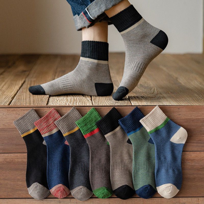 😍🧦【10 párů】Antibakteriální vlněné ponožky, deodorizační a teplé na podzim a zimu.
