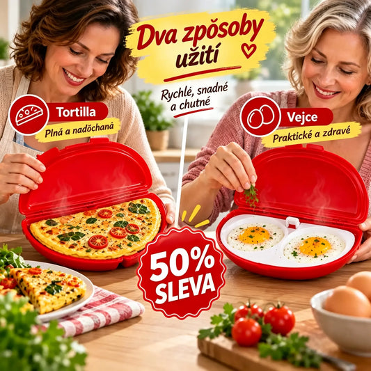 2 kus 560 Kč🥳Skvělá nabídka pro rok 2026🥳💞Vařič vajec a omelet 2 v 1