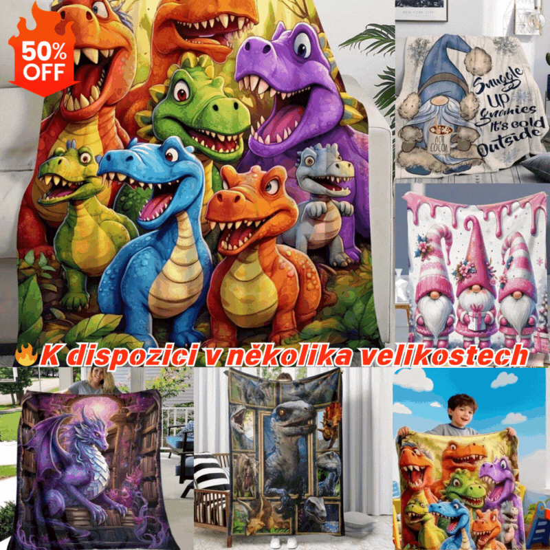 🔥Flanelová látka s uměleckým potiskem a kostkou (70 cm x 100 cm)