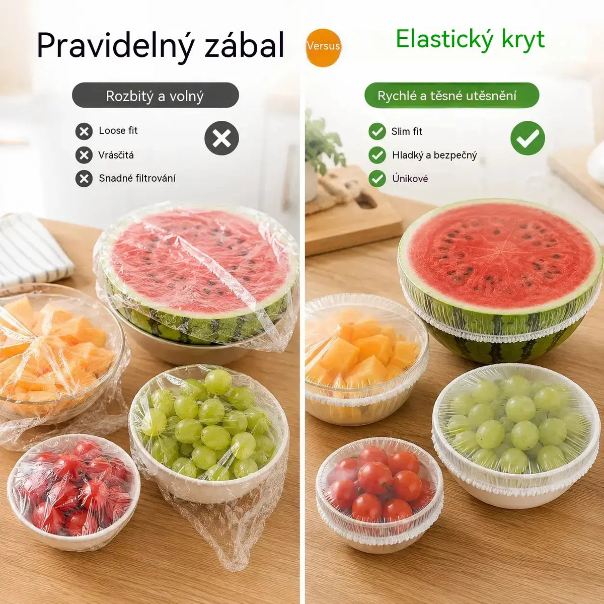 【Kup 2, dostaneš 1 zdarma, 3 sáčky, 300 kusů】Jednorázové potravinářské víčko pro čerstvost