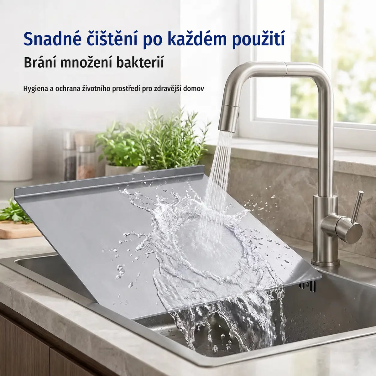 🔪【Extra silná】Krájecí deska z nerezové oceli s ohnutým okrajem – multifunkční a stabilní, ideální pro profesionální kuchyni i domácí vaření! ✨