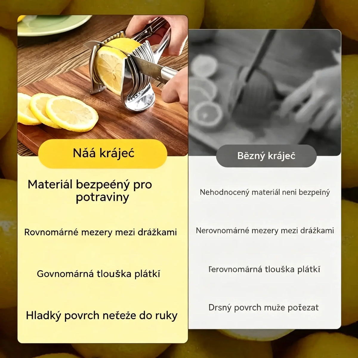 🍅 Ruční kuchyňský kráječ z nerezové oceli | Průvodce rovnoměrným krájením rajčat, citronů, cibule a dalších