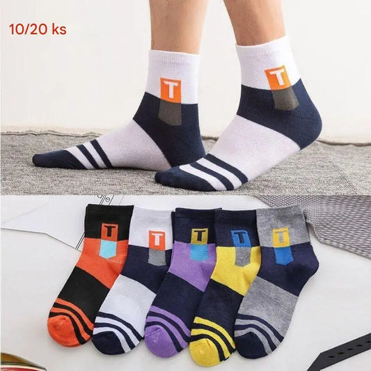 🧦【10 párů】Prodyšné, odolné vůči zápachu a absorbující pot sportovní ponožky pro muže