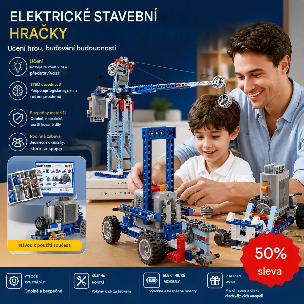 🔥【396 kusů】300+modelů, Elektrický stavebnicový robot pro děti 【Balení v sáčku - bez poháněcí jednotky】