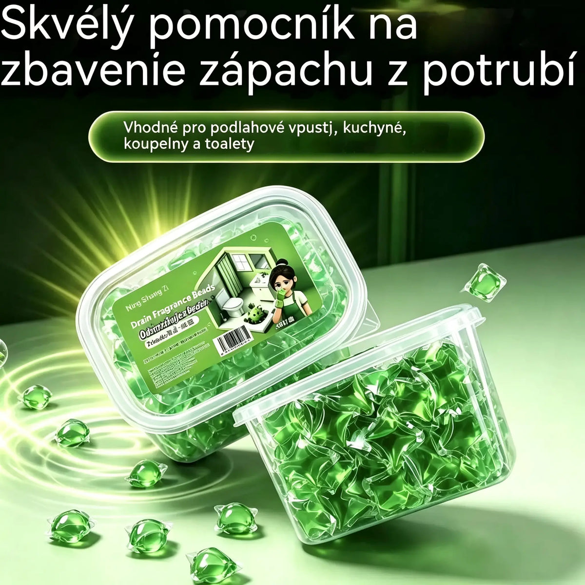 2 balení (100 tablet) za 540 Kč. Ve vodě rozpustné kapsle na odstranění zápachu z odtoků – dokonalé řešení, jak zabránit šíření zápachu v koupelnách a kuchyních.