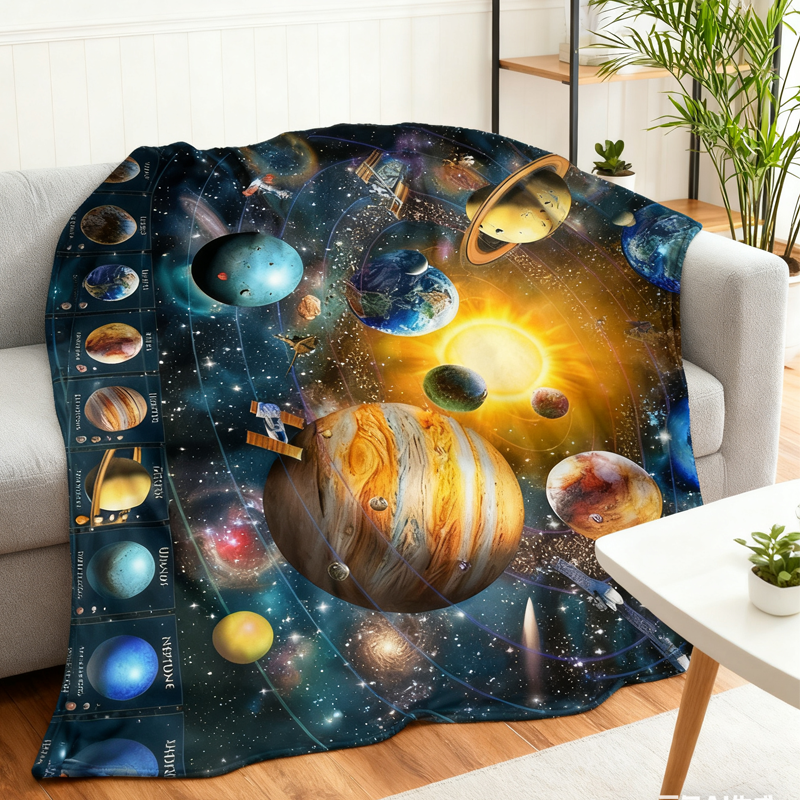 🔥Flanelová látka s uměleckým potiskem a kostkou (70 cm x 100 cm)
