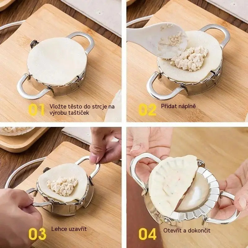 🥟8,5 cm vykrajovátko 8,5 cm forma na knedlíky✨ Domácí knedlíky s dokonalým výsledkem během pár minut!✨ Nerezová ocel potravinářské kvality
