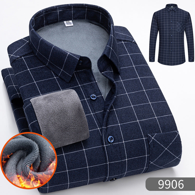 ⏳✨【Poloviční cena】1 kus: 640 Kč 👔【L-5XL】Teplá společenská košile s dlouhým rukávem