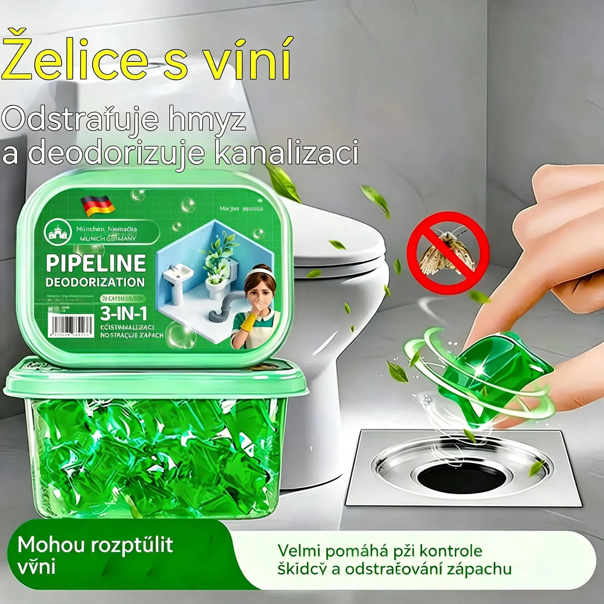 ✨🚿 Kup 1, dostaneš 2 zdarma = 150 kapslí 🎉 Biologické enzymy pomáhají bojovat proti nepříjemným pachům